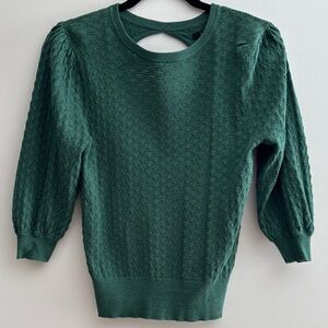 RW&CO. Textured Green Crew Neck Sweater